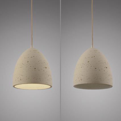Schöner Wohnen 12540-42 - Suspension à câble TRAVENTA 1xE27/40W/230V Ø 21 cm béton