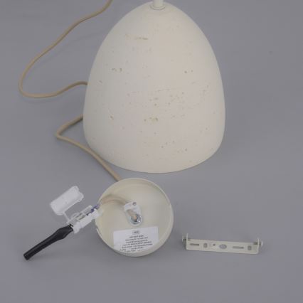 Schöner Wohnen 12540-42 - Suspension à câble TRAVENTA 1xE27/40W/230V Ø 21 cm béton