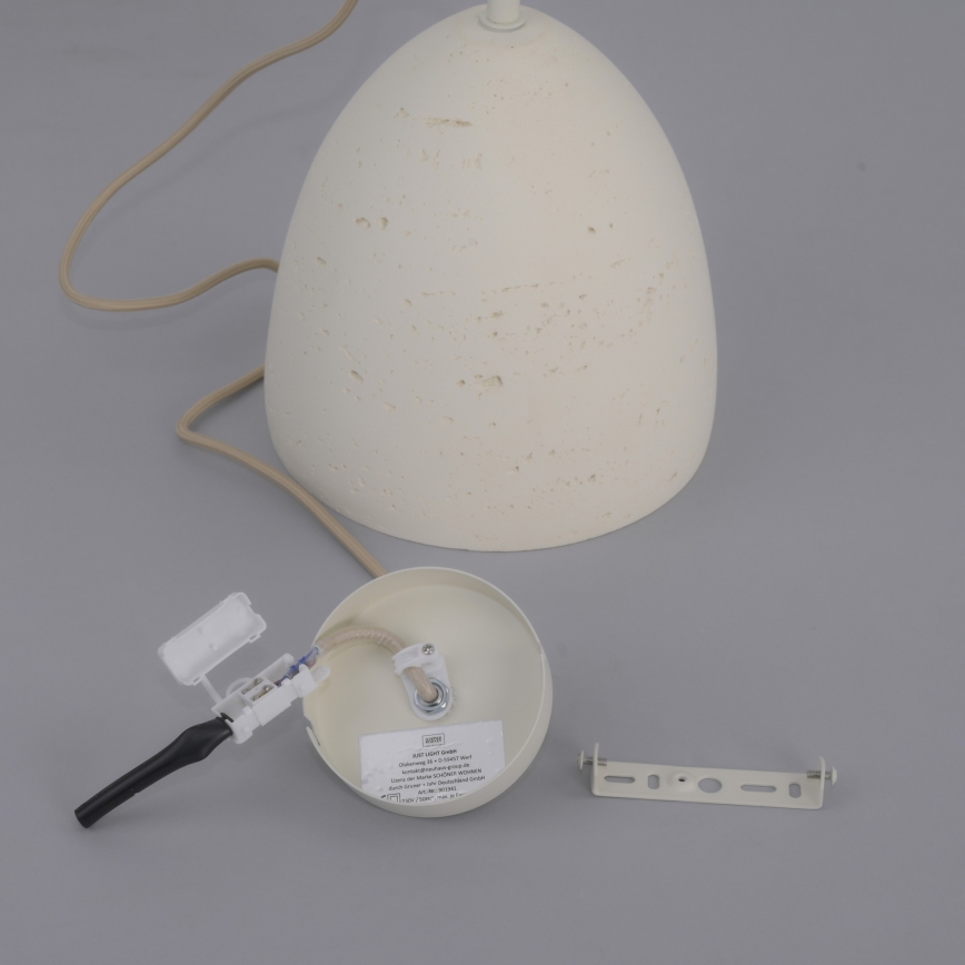 Schöner Wohnen 12540-42 - Suspension à câble TRAVENTA 1xE27/40W/230V Ø 21 cm béton