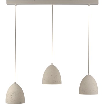 Schöner Wohnen 12541-42 - Lampada a sospensione su cavo TRAVENTA 3xE27/40W/230V in cemento