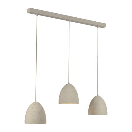 Schöner Wohnen 12541-42 - Lampada a sospensione su cavo TRAVENTA 3xE27/40W/230V in cemento