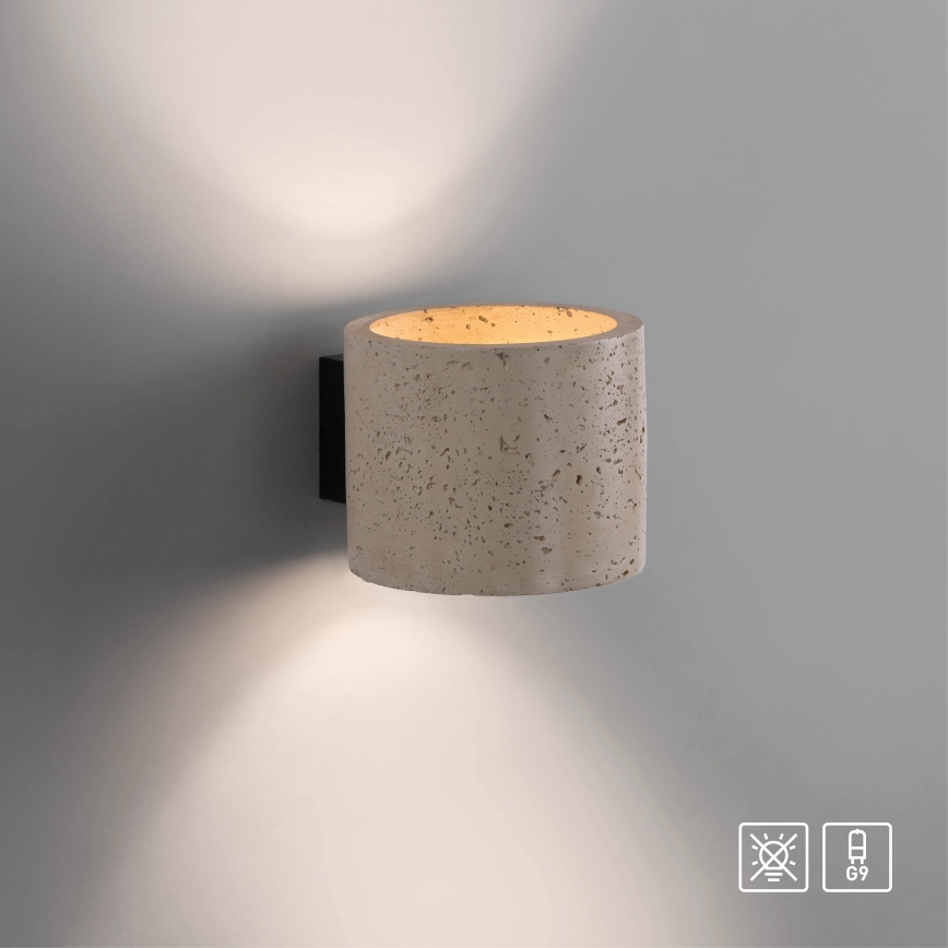 Schöner Wohnen 12542-42 - Applique murale TRAVENTA 1xG9/10W/230V béton