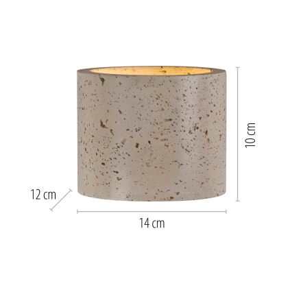 Schöner Wohnen 12542-42 - Lampada da parete TRAVENTA 1xG9/10W/230V in cemento