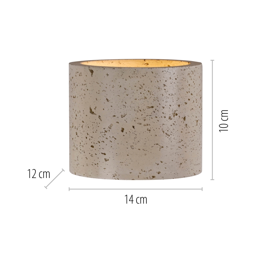 Schöner Wohnen 12542-42 - Lampada da parete TRAVENTA 1xG9/10W/230V in cemento