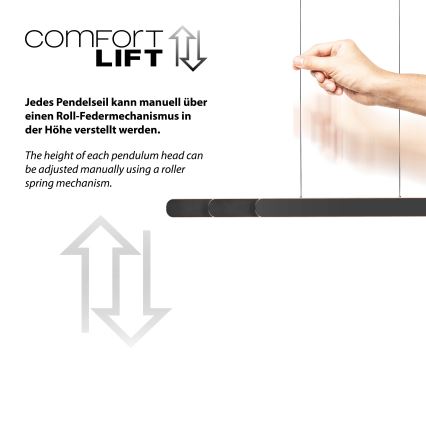 Schöner Wohnen 12577-18 - Lampadario a sospensione dimmerabile ADRIANA ROUND 2xLED/24W/230V 2700/3000/3500/4000/5000K nero