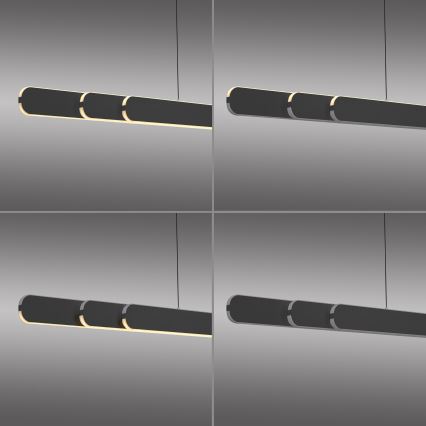 Schöner Wohnen 12577-18 - Lampadario a sospensione dimmerabile ADRIANA ROUND 2xLED/24W/230V 2700/3000/3500/4000/5000K nero