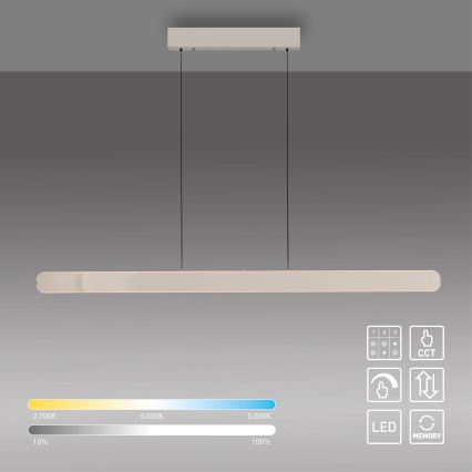 Schöner Wohnen 12577-39 - ADRIANA ROUND dimmbare Pendelleuchte an Kabel 2xLED/24W/230V 2700/3000/3500/4000/5000K grau