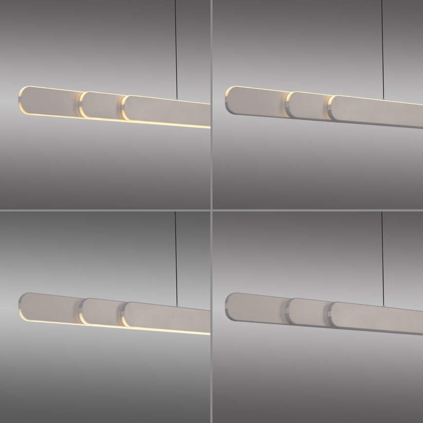 Schöner Wohnen 12577-39 - Lampada a sospensione LED dimmerabile su cavo ADRIANA ROUND 2xLED/24W/230V 2700/3000/3500/4000/5000K 160 cm grigio