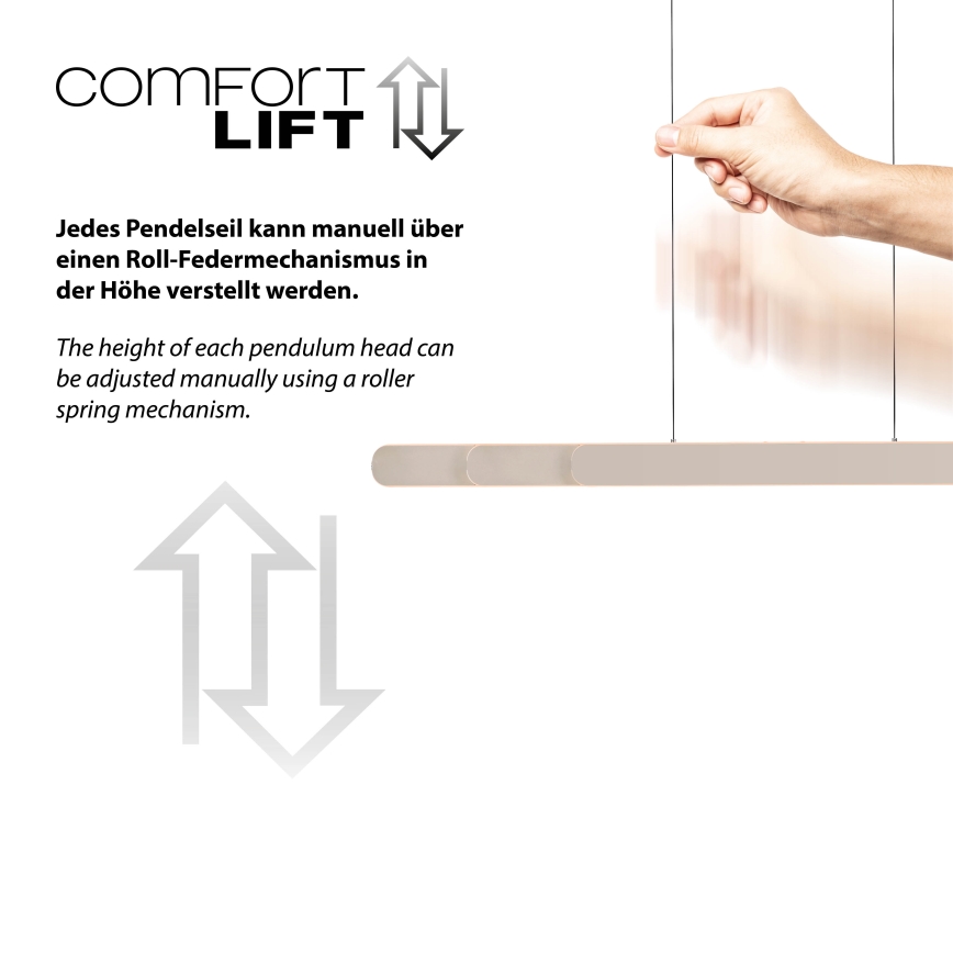 Schöner Wohnen 12577-39 - Sospensione dimmerabile su cavo ADRIANA ROUND 2xLED/24W/230V 2700/3000/3500/4000/5000K grigio