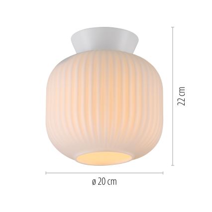 Schöner Wohnen 13574-16 - Deckenleuchte NAMI 1xE27/25W/230V Ø 20 cm weiß