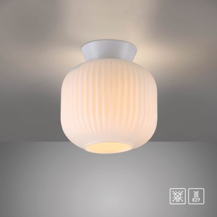 Schöner Wohnen 13574-16 - Plafoniera NAMI 1xE27/25W/230V Ø 20 cm bianca