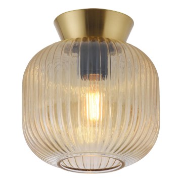 Schöner Wohnen 13574-27 - Plafoniera NAMI 1xE27/25W/230V Ø 20 cm dorato/beige/fumé
