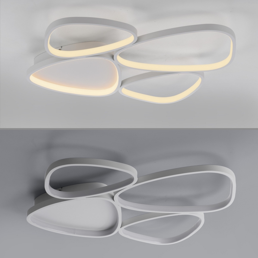 Schöner Wohnen 14038-16 - Plafonnier LED dimmable PEBBLES LED/35,5W/230V blanc