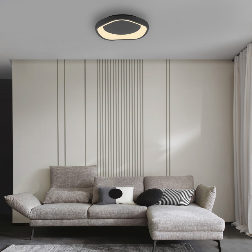 Schöner Wohnen 14233-18 - Plafonnier LED dimmable MONTA LED/21W/230V Ø 40 cm noir