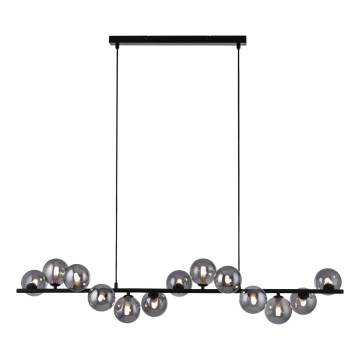 Schöner Wohnen 14504-18 - Lampadario LED sospeso su cavo DUBAI 13xG9/3W/230V nero/fumé