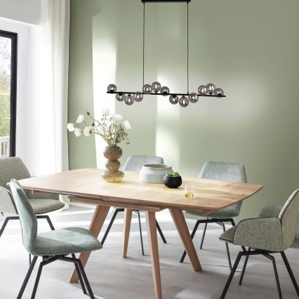 Schöner Wohnen 14504-18 - Lampadario LED sospeso a cavo DUBAI 13xG9/3W/230V 118 m nero/fumé