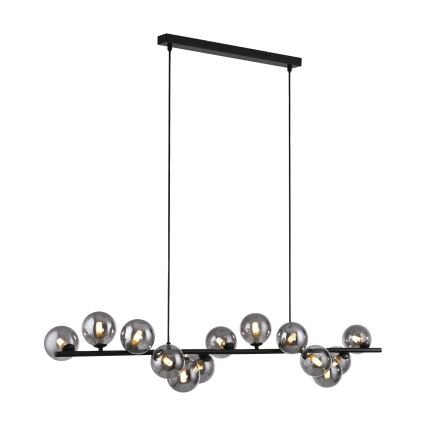 Schöner Wohnen 14504-18 - Lampadario LED sospeso a cavo DUBAI 13xG9/3W/230V 118 m nero/fumé