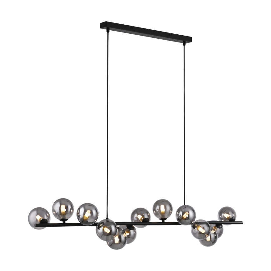 Schöner Wohnen 14504-18 - Lampadario LED sospeso a cavo DUBAI 13xG9/3W/230V 118 m nero/fumé