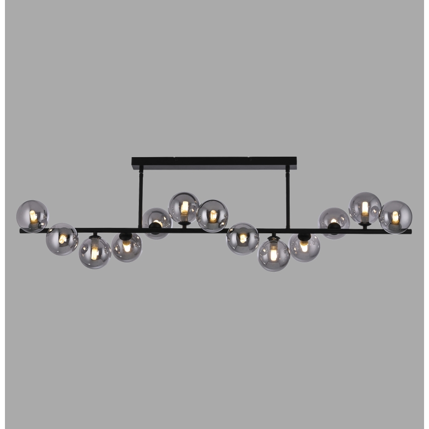 Schöner Wohnen 14505-18 - Lampadario LED a stelo DUBAI 13xG9/3W/230V nero/fumé