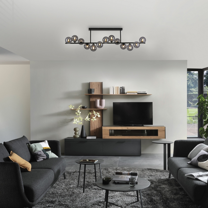 Schöner Wohnen 14505-18 - Lustre LED sur tige DUBAI 13xG9/3W/230V noir/fumé