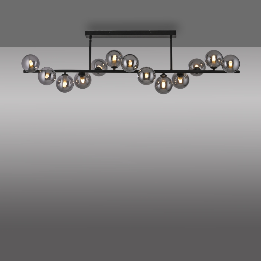 Schöner Wohnen 14505-18 - Lustre LED sur tige DUBAI 13xG9/3W/230V noir/fumé
