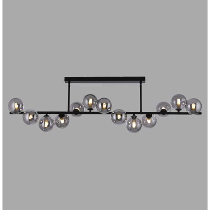 Schöner Wohnen 14505-18 - Lustre LED sur tige DUBAI 13xG9/3W/230V noir/fumé