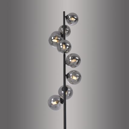 Schöner Wohnen 14506-18 - Lampada da terra LED DUBAI 9xG9/3W/230V nero/fumé