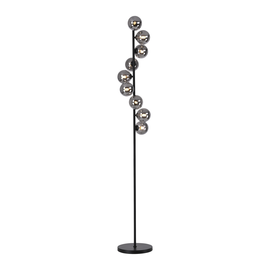 Schöner Wohnen 14506-18 - Lampada da terra LED DUBAI 9xG9/3W/230V nero/fumé