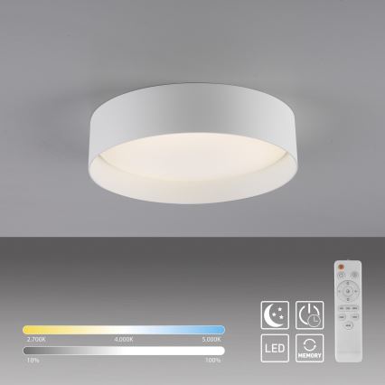 Schöner Wohnen 14593-16 - Plafoniera dimmerabile a LED TAVOLI LED/10W/230V 2700-6500K Ø 28,5 cm, bianca + telecomando