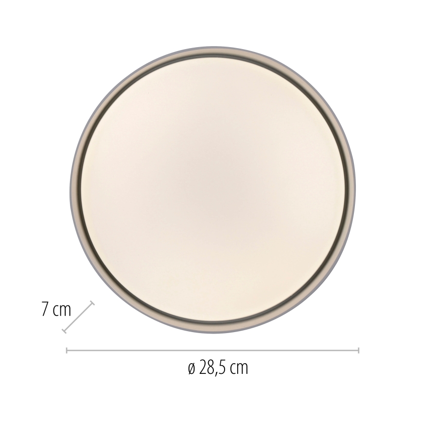 Schöner Wohnen 14593-16 - Plafonnier LED dimmable TAVOLI LED/10W/230V 2700-6500K Ø 28,5 cm blanc + télécommande