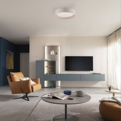 Schöner Wohnen 14593-39 - Plafonnier LED dimmable TAVOLI LED/10W/230V 2700-6500K Ø 28,5 cm gris + télécommande