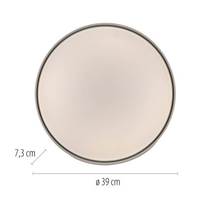 Schöner Wohnen 14594-16 - LED-dimmbare Deckenleuchte TAVOLI LED/20W/230V 2700–6500K Ø 39 cm Weiß + Fernbedienung
