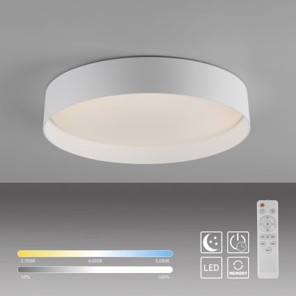 Schöner Wohnen 14594-16 - Plafoniera LED dimmerabile TAVOLI LED/20W/230V 2700-6500K Ø 39 cm bianco con telecomando