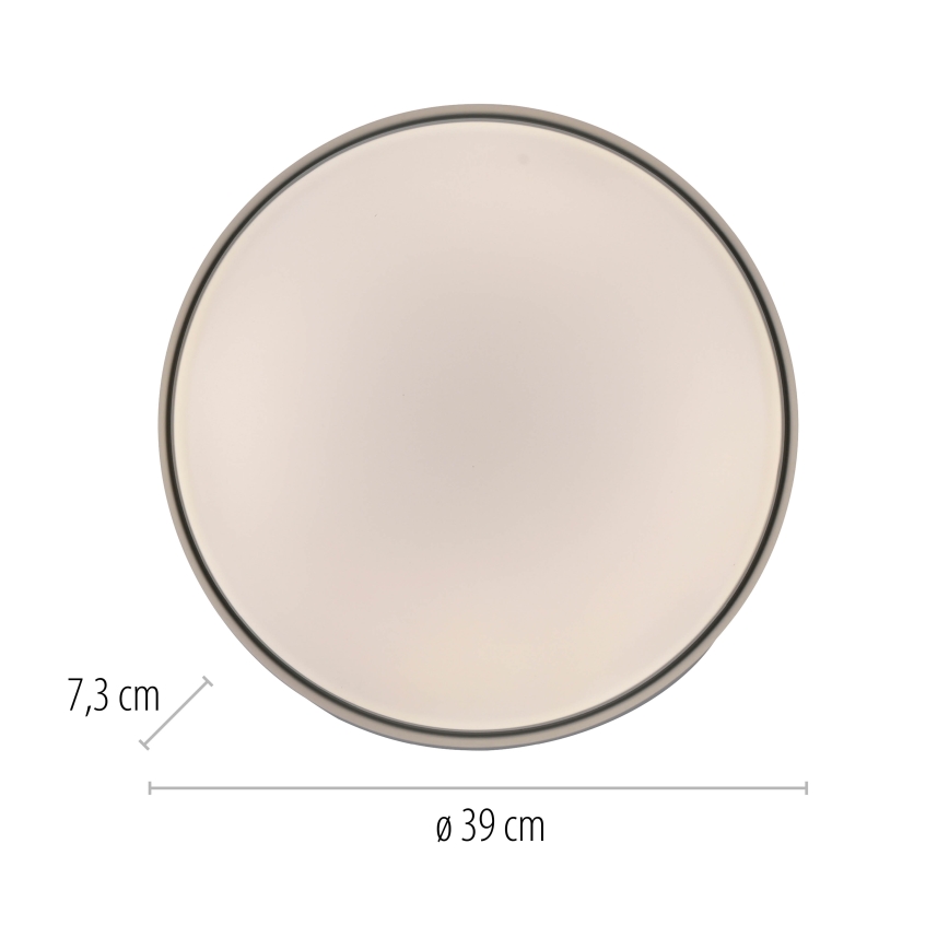 Schöner Wohnen 14594-16 - Plafonnier LED dimmable TAVOLI LED/20W/230V 2700–6500K Ø 39 cm blanc + télécommande