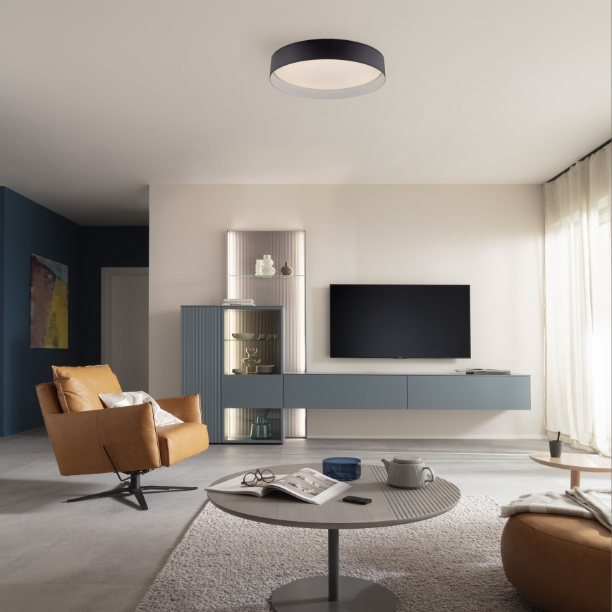 Schöner Wohnen 14594-18 - Plafoniera LED dimmerabile TAVOLI LED/20W/230V 2700-6500K Ø 39 cm nero + telecomando