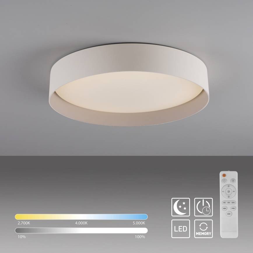 Schöner Wohnen 14594-39 - LED-dimmbare Deckenleuchte TAVOLI LED/20W/230V 2700-6500K Ø 39 cm grau + Fernbedienung