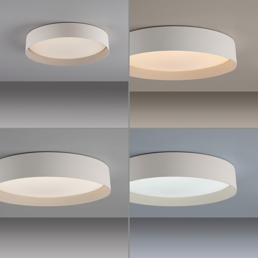 Schöner Wohnen 14594-39 - Plafonnier LED dimmable TAVOLI LED 20 W / 230 V 2700–6500 K Ø 39 cm gris avec télécommande