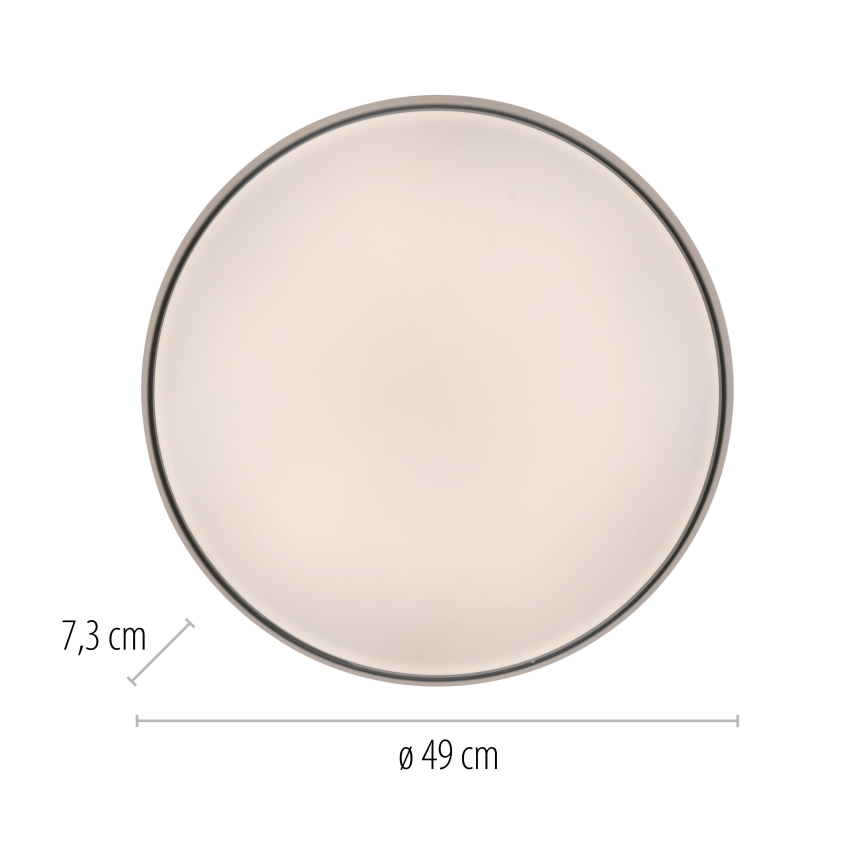 Schöner Wohnen 14595-16 - Plafoniera LED dimmerabile TAVOLI LED/34W/230V 2700-6500K Ø 49 cm bianca + telecomando
