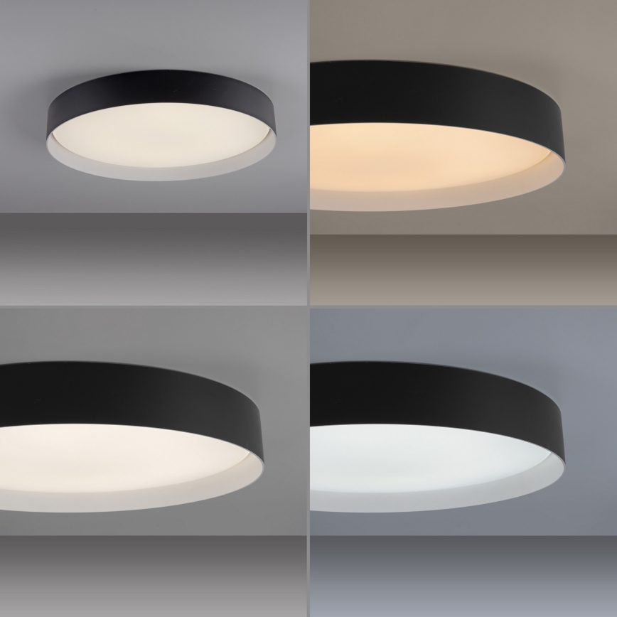 Schöner Wohnen 14595-18 - dimmbare LED-Deckenleuchte TAVOLI LED/34W/230V 2700-6500K Ø 49 cm schwarz + Fernbedienung
