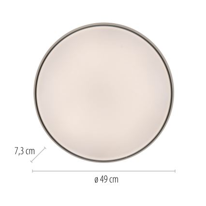 Schöner Wohnen 14595-18 - Plafoniera dimmerabile a LED TAVOLI LED/34W/230V 2700-6500K Ø 49 cm nero + telecomando