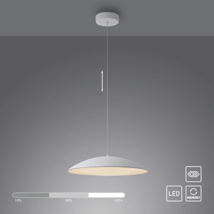 Schöner Wohnen 14607-16 - sospensione dimmerabile su cavo LENTE LED/23W/230V Ø 50 cm bianco