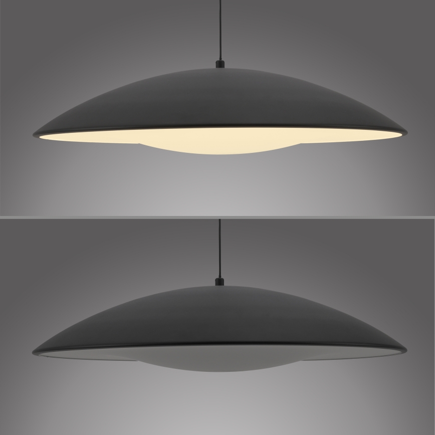 Schöner Wohnen 14607-18 - Lampadario dimmerabile a sospensione su cavo LENTE LED/23W/230V Ø 50 cm nero
