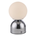 Schöner Wohnen 19218-17 - Lampada da tavolo ricaricabile dimmerabile a sfioramento RUDI LED 1,2 W / 5 V, 3000–6000 K, 1200 mAh, cromo lucido