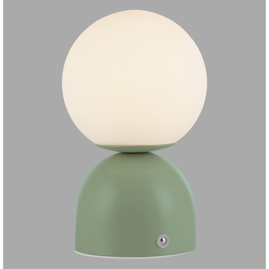 Schöner Wohnen 19218-43 - LED, dimmbar, Touch, wiederaufladbare Tischlampe RUDI LED/1,2W/5V 3000–6000K 1200 mAh grün