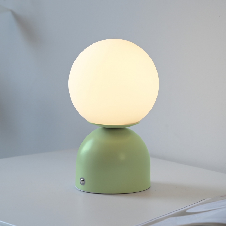 Schöner Wohnen 19218-43 - Lampe de table tactile dimmable rechargeable RUDI LED/1,2W/5V 3000-6000K 1200 mAh verte