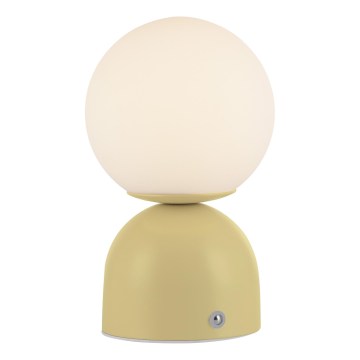 Schöner Wohnen 19218-81 - dimmbare, touchgesteuerte, wiederaufladbare LED-Tischlampe RUDI LED/1,2W/5V 3000-6000K 1200 mAh gelb