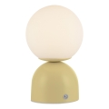 Schöner Wohnen 19218-81 - Lampada da tavolo ricaricabile a LED dimmerabile a sfioramento RUDI LED/1,2W/5V 3000-6000K 1200 mAh gialla