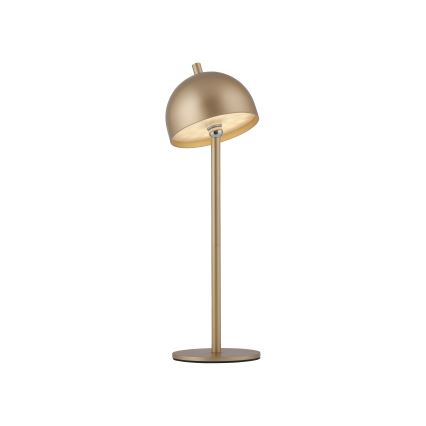 Schöner Wohnen 19244-12 - Lampada da tavolo da esterno ricaricabile a LED dimmerabile con comando touch BELLIS, LED/2,5W/5V, 2600 mAh, IP54, dorata