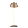 Schöner Wohnen 19244-12 - Lampe de table d'extérieur LED tactile et rechargeable BELLIS, à intensité réglable, LED/2,5W/5V 2600 mAh IP54, dorée