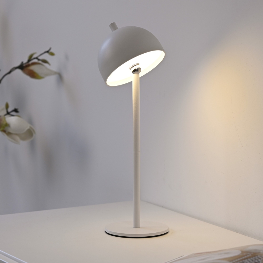 Schöner Wohnen 19244-16 - Lampe de table d'extérieur tactile dimmable rechargeable BELLIS LED/2,5W/5V 2600 mAh IP54 blanche